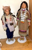 Pair of Native Indian Dolls- Life Like- Top Quality