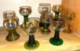 9 Roemer Stemmed Souvenir Glasses 4