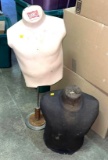 2 Mannequin Busts - one is on a Stand