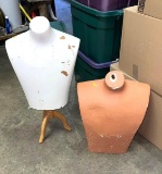 2 Mannequin Busts - one is on a Stand