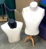 2 Mannequin Busts - one is on a Stand