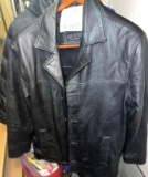 Guess Men's Leather Jacket Size Small