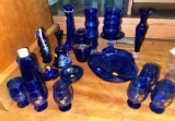 Lot of Blue Glassware