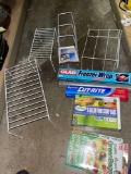 Metal Plate racks/ Organizers, Plastic wrap, Wax Paper and 3 Gal Food Scrap Bags