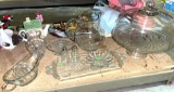 Lot of Crystal and Glassware- Cake Plate, Pitcher and More