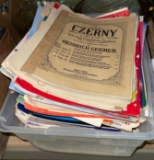 Bin full of Vintage Sheet Music