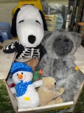 Box full of Stuffed Animals - Including Halloween Snoopy