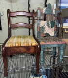 2 Wooden Doll Chairs - Porcelain doll size