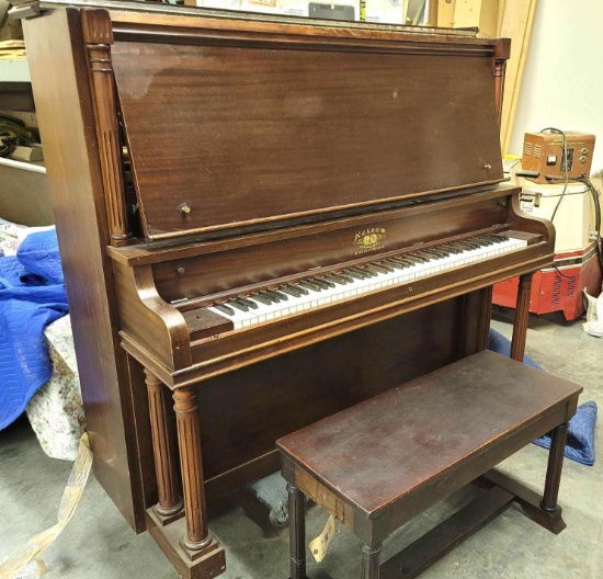 Beautiful Upright Piano With Ivory Keys