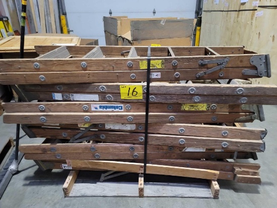 Pallet Full of Wood Ladders