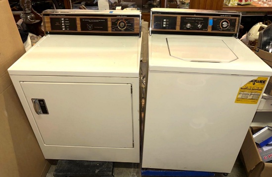 GE Heavy Duty Large Capacity Washer and Dryer Set- Both Work