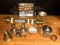 Vintage Metal Collectibles- Candle Stick Holders, Sugar Dish, Bell and More