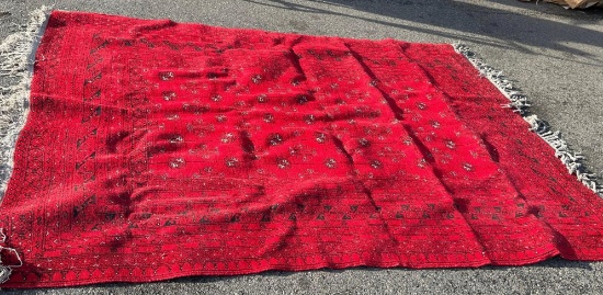 Old Turkish Hand Tied Rug- In Great Shape 106" x 85"
