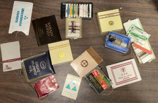 Nice Collection of Hotel Sewing Kits -Some very Cute