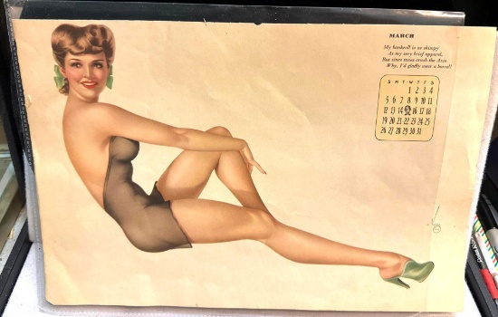 Alberto Vargas Pin up From 1940's Calendar March
