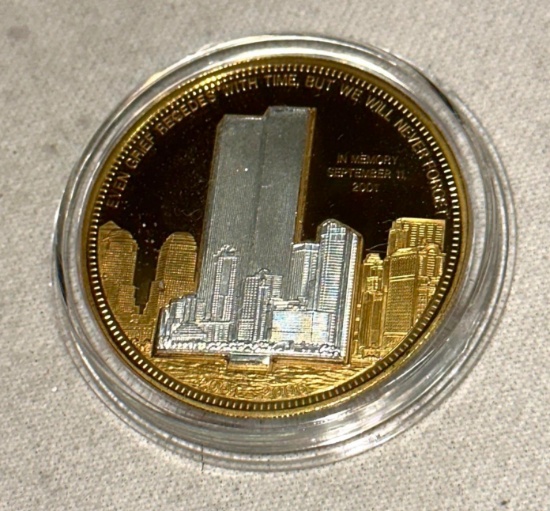Commemorative 9/11 World Trade Center Coin with COA