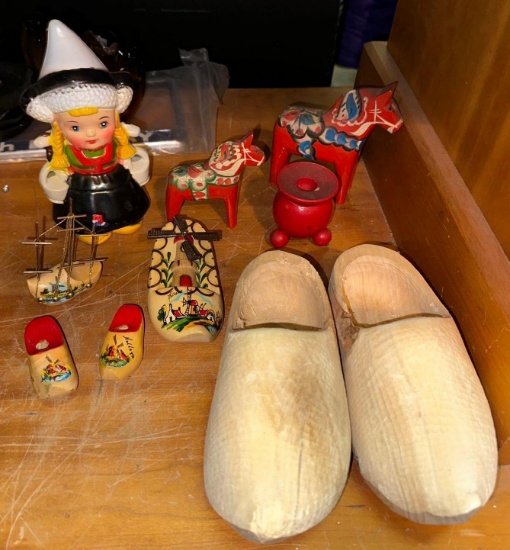 Lot of Wooden Collectibles From Holland and Sweden