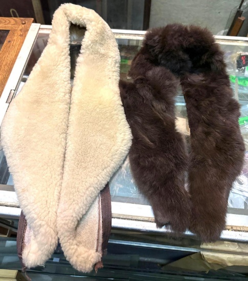 2 Vintage fur Stoles- 1 is Mink and 1 is sheep