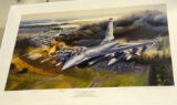 Poster First Pass Defenders over Washington by Rick Herter Signed and Numbered 401/1250