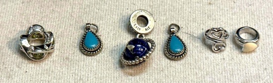 6 Sterling Silver Charms