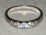 Sterling Silver and CZ ring size 8