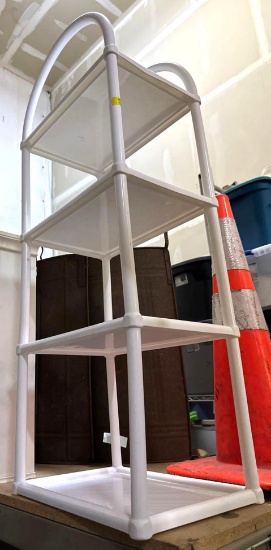 4ft Tall Plastic Shelf unit