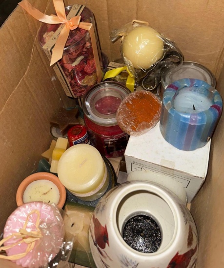 Lot of New Candles, New Potpourri and Candle Holders