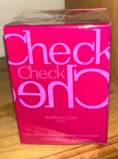 New Sealed Check Karen Low Paris perfume 3.4fl oz Bottle