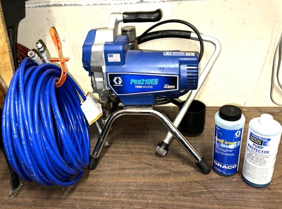 Graco Pro210ES Airless Paint Sprayer (Looks to be New) Pump Armor & Protector and Extra Long Hose