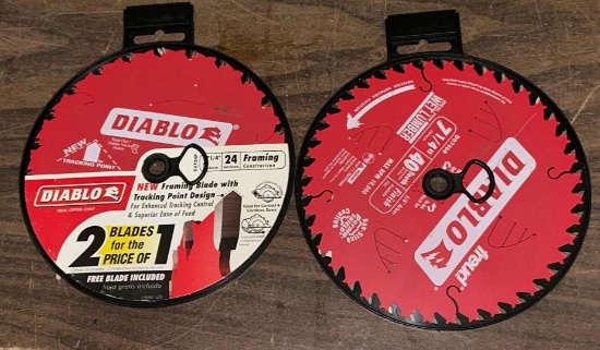 3 New 7 1/4" Diablo Saw Blades