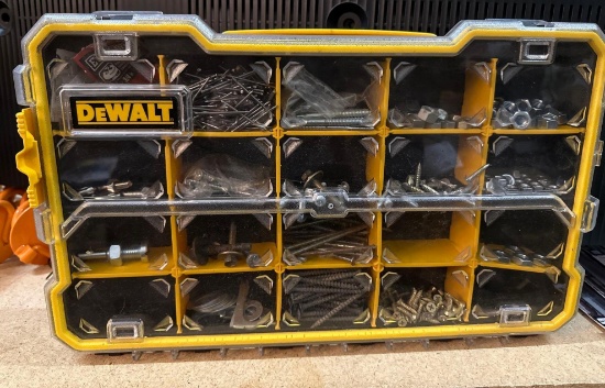 Dewalt Stackable Pro Organizer with 20 Compartments and Contents