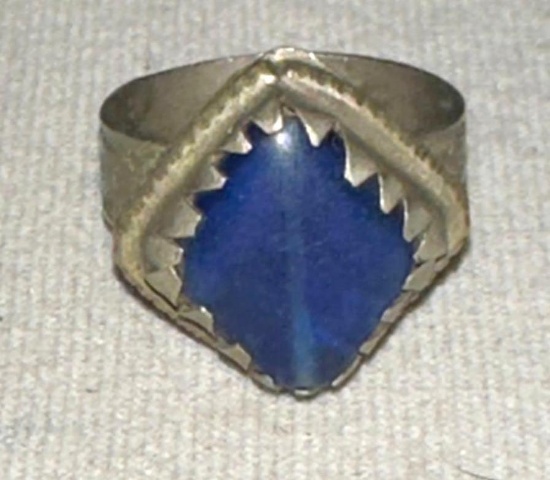 Ottoman Empire Ring with Blue Stone