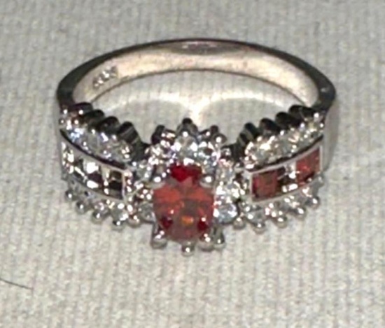 Sterling Silver Ring with Ruby size 10.5