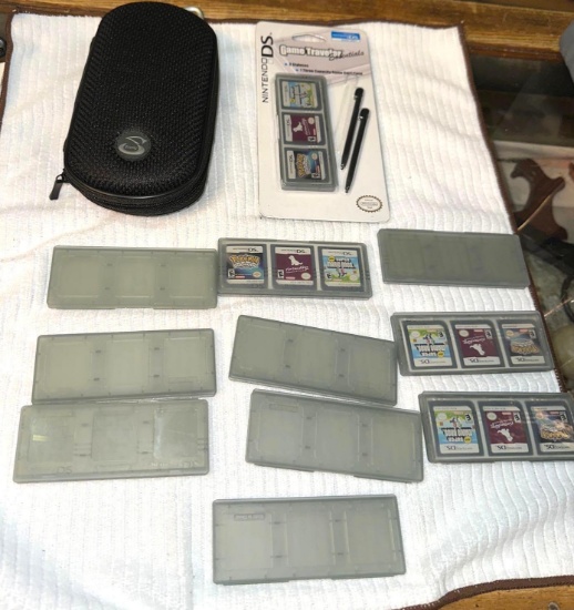 11 Empty Cases for Nintendo DS Games, 2 Stylus and Case