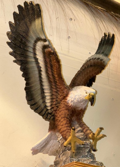 Stunning Eagle Sculpture 16" High Wing Span about 1ft