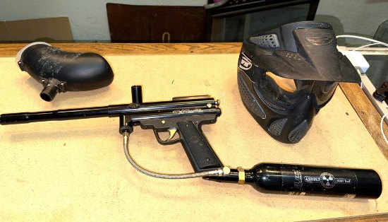 Piranha Paintball Gun and Mask