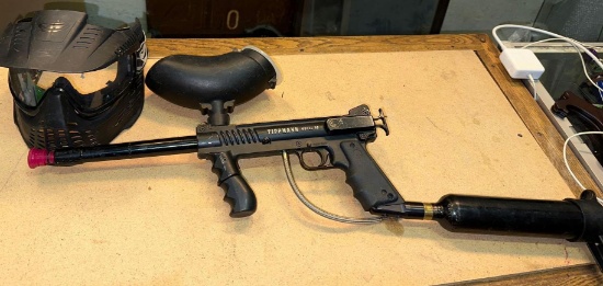 Tippman Model 98 Paintball Gun and Mask