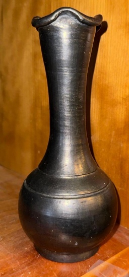 Black Native American Pottery Vase Hand Made