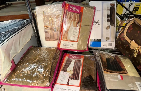 New Curtains and Hanging Organizer