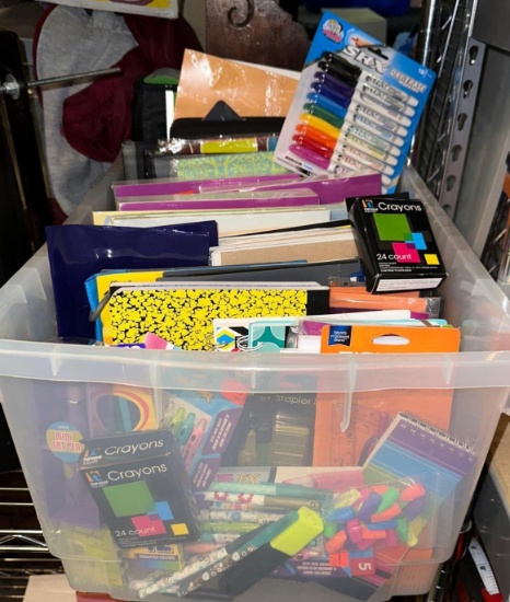 Tote Full of NEW School supplies/ Office Supplies