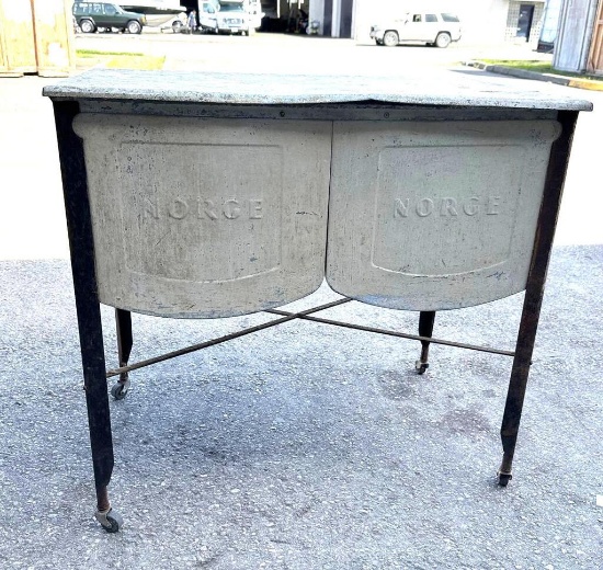 Old Double Metal Wash Basin Art, Antiques & Collectibles Antiques Online Auctions