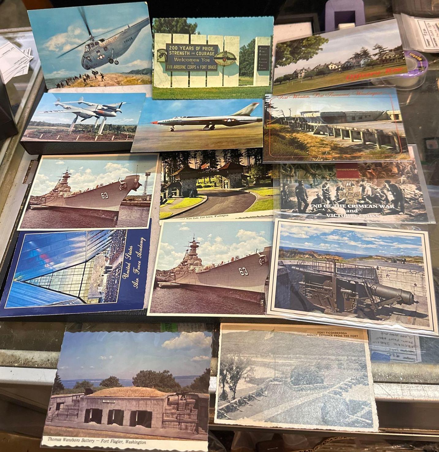 11 US Military Post Cards Air Force, Marines, Proxibid