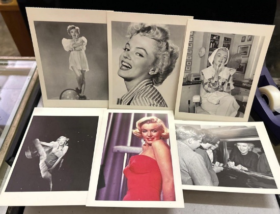 6 Vintage Marilyn Monroe Photo Post Cards 1940's- 60's Reprinted 1989
