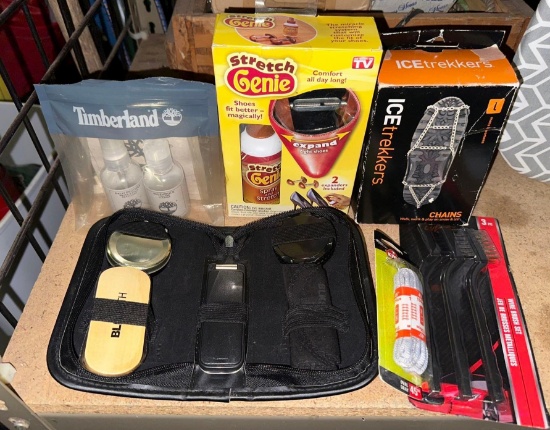 Shoe Cleaning supplies- Shoe Ice Chains, Stretch genie & Laces
