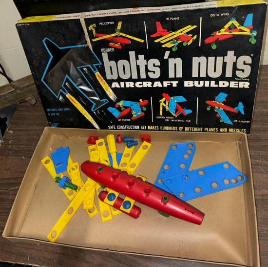 Vintage Kohner "Bolts 'n Nuts" Airplane Building Kit