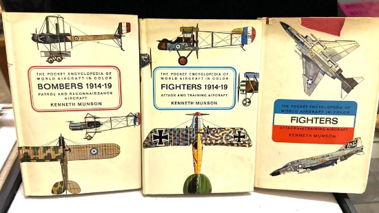 3 Aeronautical Books- Bombers 1914-19, Fighters 1914-19 & fighters