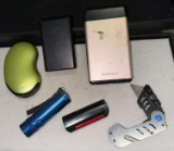 Zippo Hand warmer/Power Bank, Pocket knife, Pocket Flash Light, Lighter & 2 Power Banks