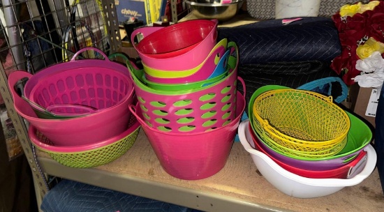 Big Group of Baskets- Metal & Plastic- Great for gift giving or for Organizing