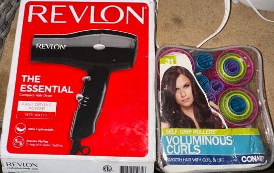 New Revlon Hair Dryer and Volume Curl rollers