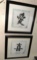 2 Framed Chinese Symbol artwork Love & Happiness